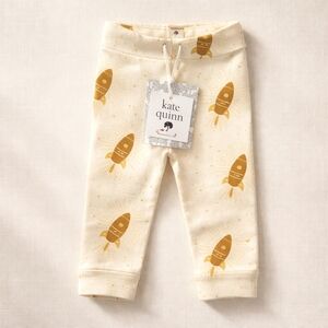 Nwt kate quinn organic pants leggings baby boys 3-6 m rockets new